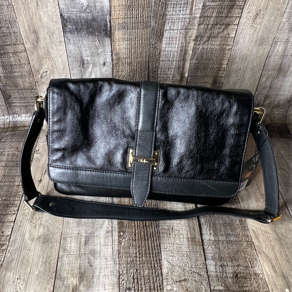 COLE HAAN BLACK LEATHER SHOULDER BAG HANDBAG PURSE SMALL SIZE - Picture 13 of 16